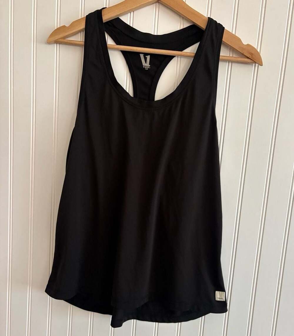 Vuori Black Racerback Performance Tank Top Size Large